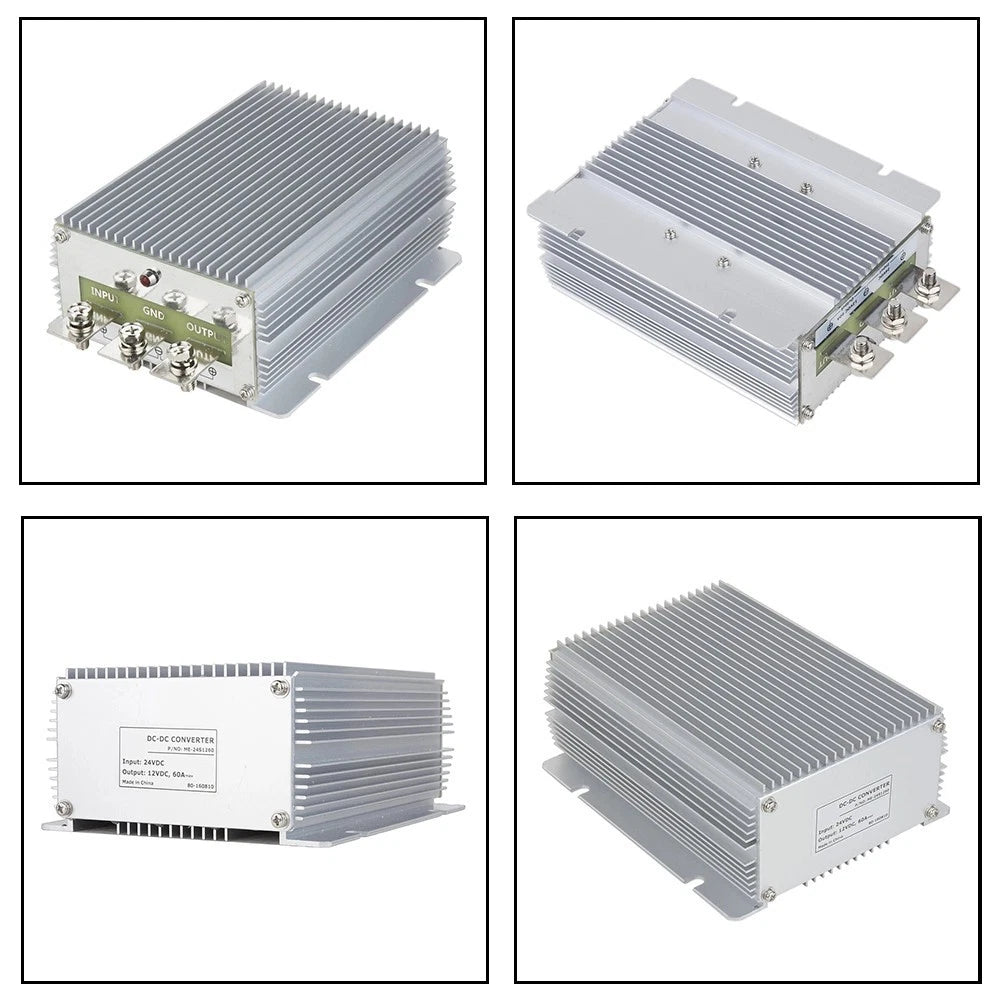 DC 24V to 12V 60A Step Down Converter for Marine RV Applications (720W)