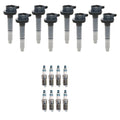 Set of 8 Ignition Coils and Spark Plugs for Ford F-150 Mustang V8