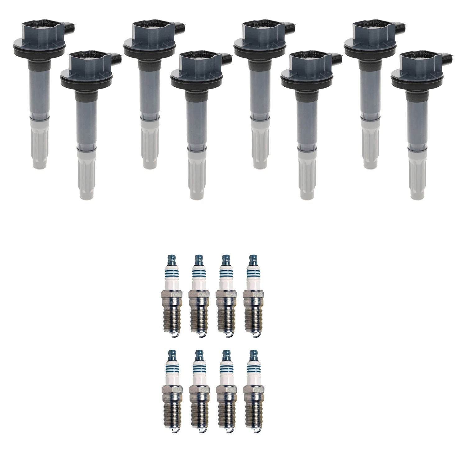 Set of 8 Ignition Coils and Spark Plugs for Ford F-150 Mustang V8