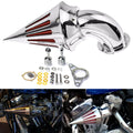 Chrome Spike Air Cleaner Intake Filter Kit for Harley Touring Dyna Softail