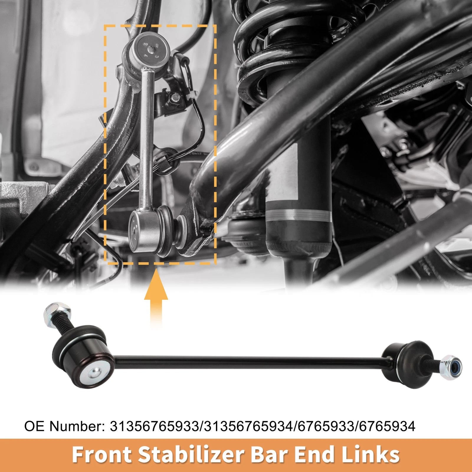 2pcs Front Stabiliser Sway Bar Link for BMW 3 Series (2004–2013) No. 31356765933
