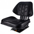 Low Back Seat for Allis Chalmers (S8301276) Black Vinyl Mechanical Suspension