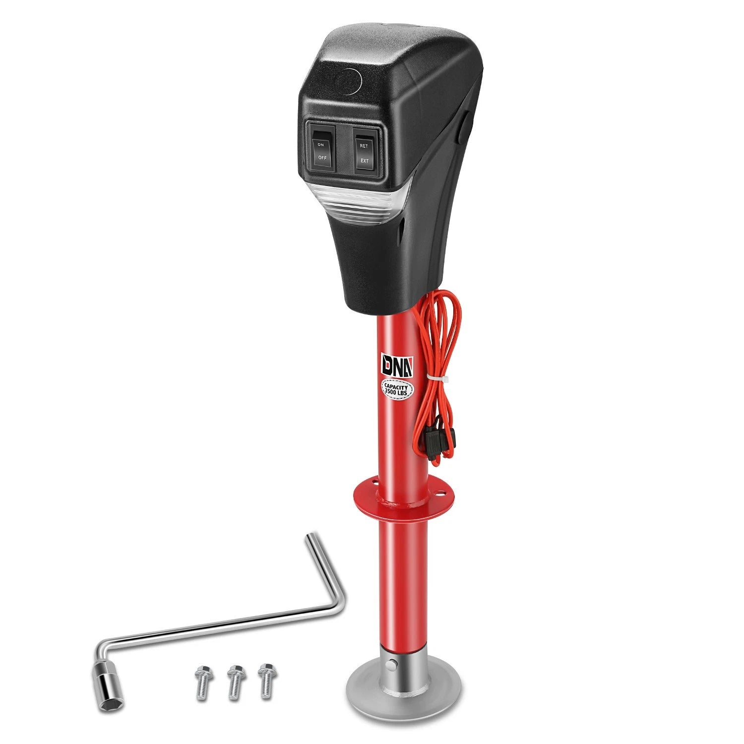 Electric Trailer Jack 3500lbs for Trailer (31.5 in-50.2 in) with LED Lights