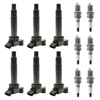 6X Ignition Coils + 6X Spark Plugs for Toyota Sienna 3.3L V6 (2001–2006) UF267