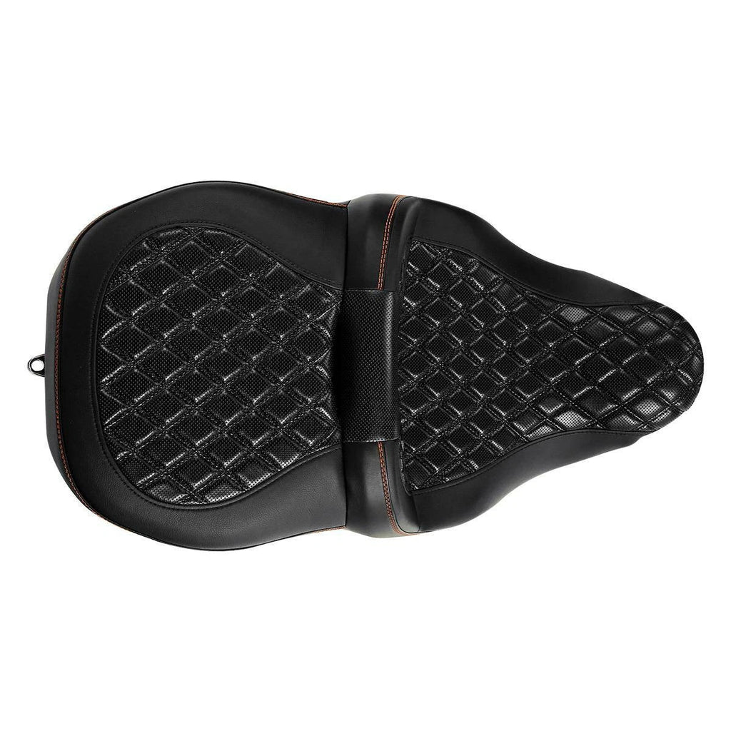 Black Driver Passenger Seat for Harley Touring Road Street Glide (2009-2023)