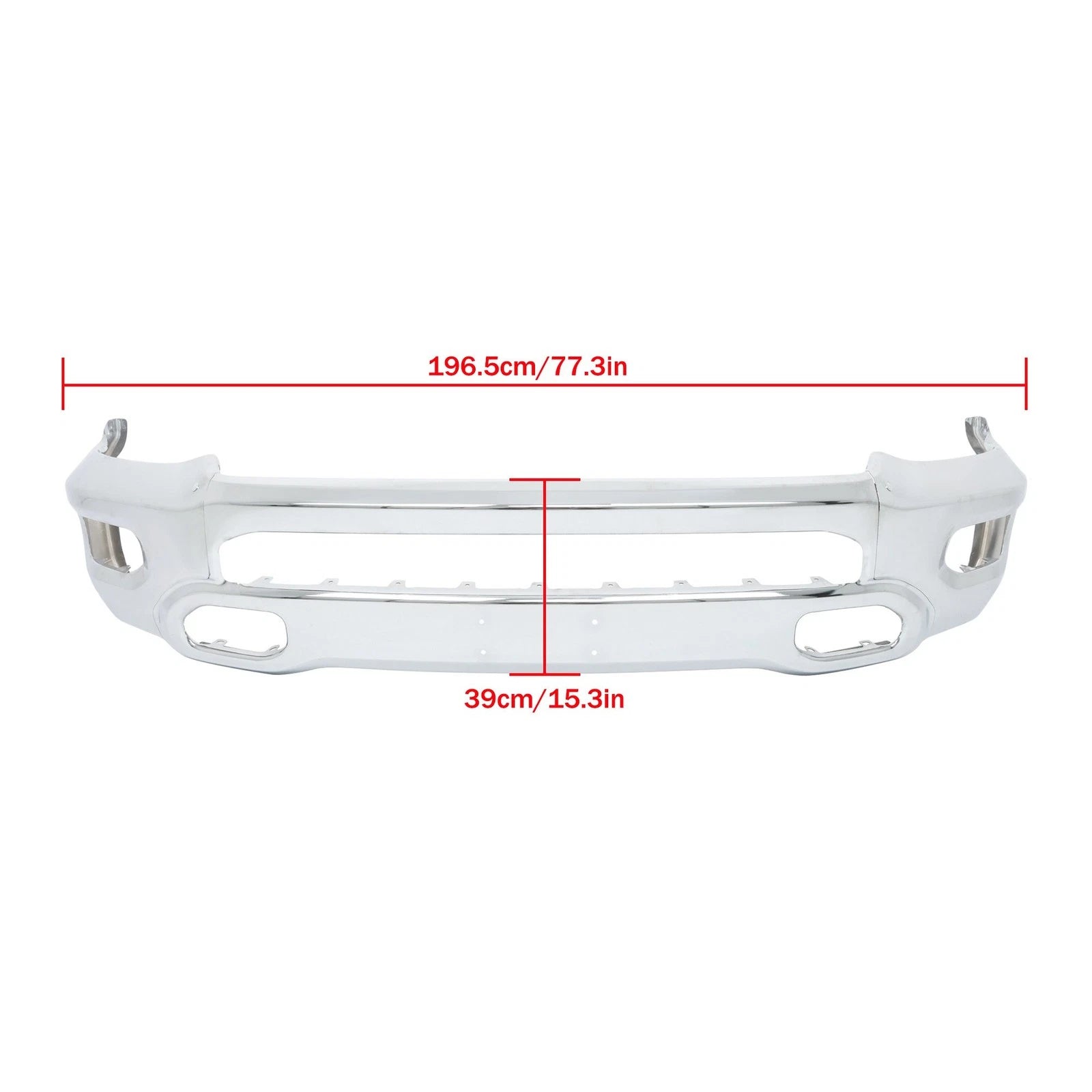 Front Bumper Replacement for RAM 1500 (2019–2024) Chrome Steel