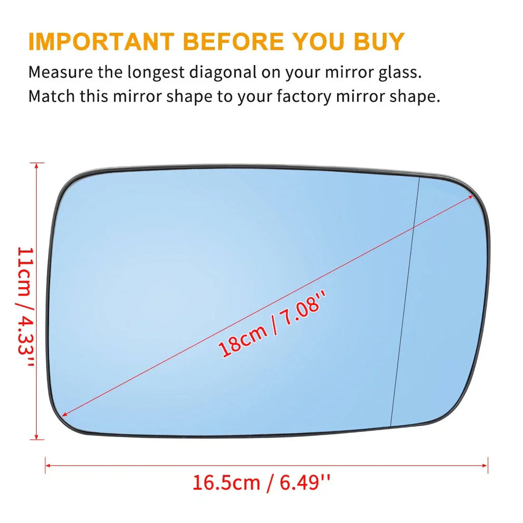 Mirror Glass Heated with Backing Plate for BMW 745i