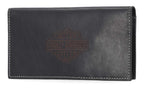 Leather Bi-Fold Wallet for Harley-Davidson (Men's, Black)