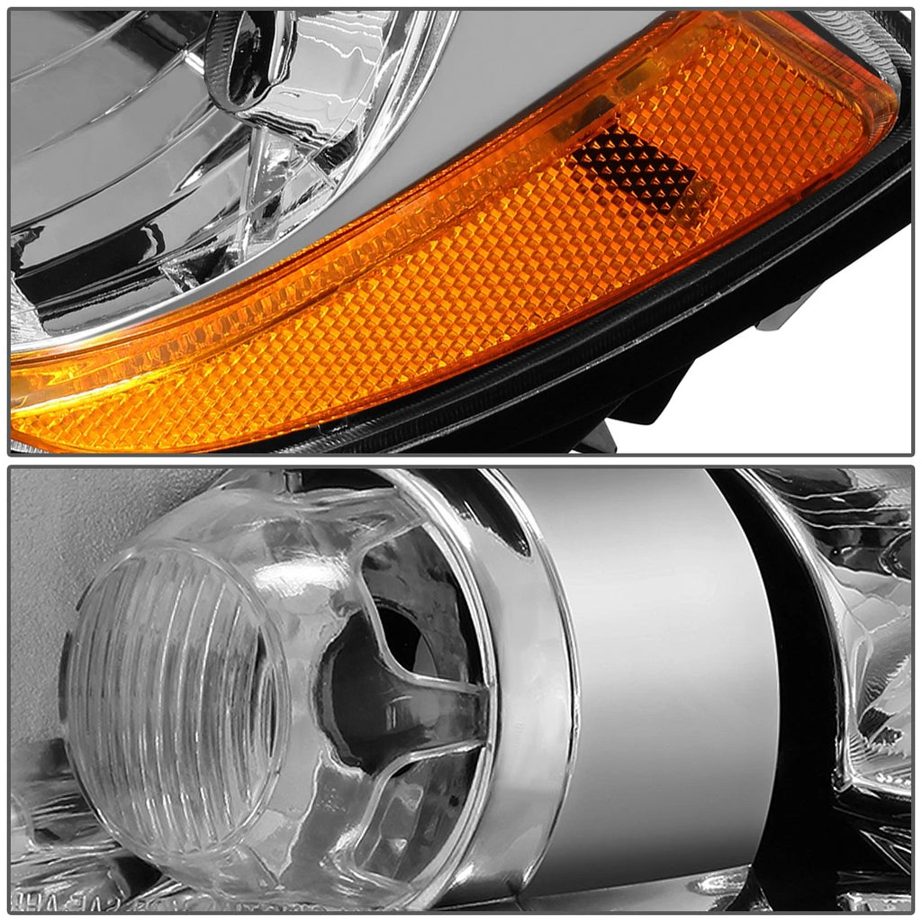 Pair Chrome Housing Amber Side Headlights for Jeep Grand Cherokee WK2 (2011–2013)