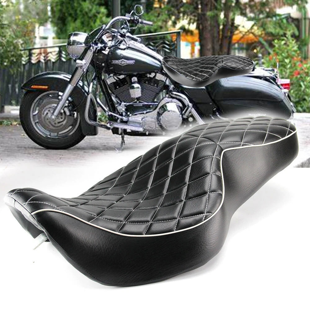 2X Diamond Style Seats for Harley Touring Road King (1997–2007)
