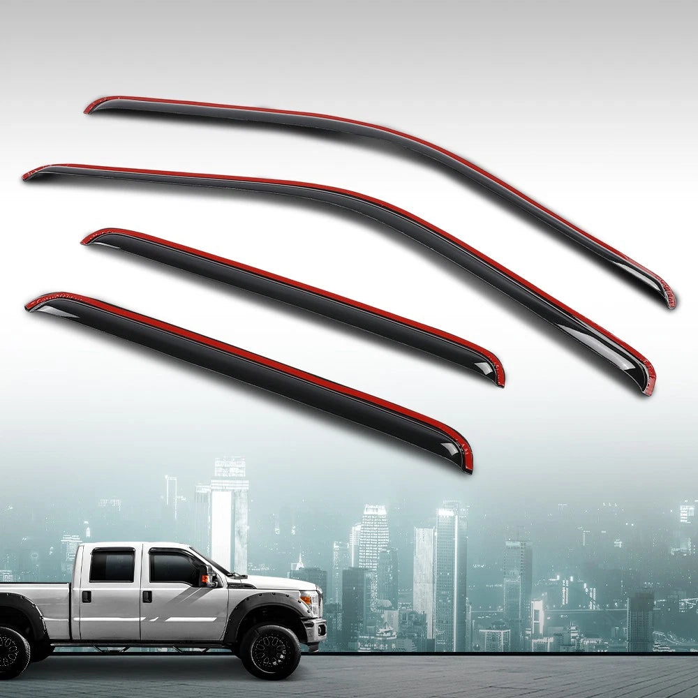 Rain Guards Window Visors for Ford F-250 F-350 Super Crew Cab (1999–2016)
