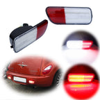 2X White/Red Backup Tail and Brake Lights for Chrysler PT Cruiser (2006–2010)
