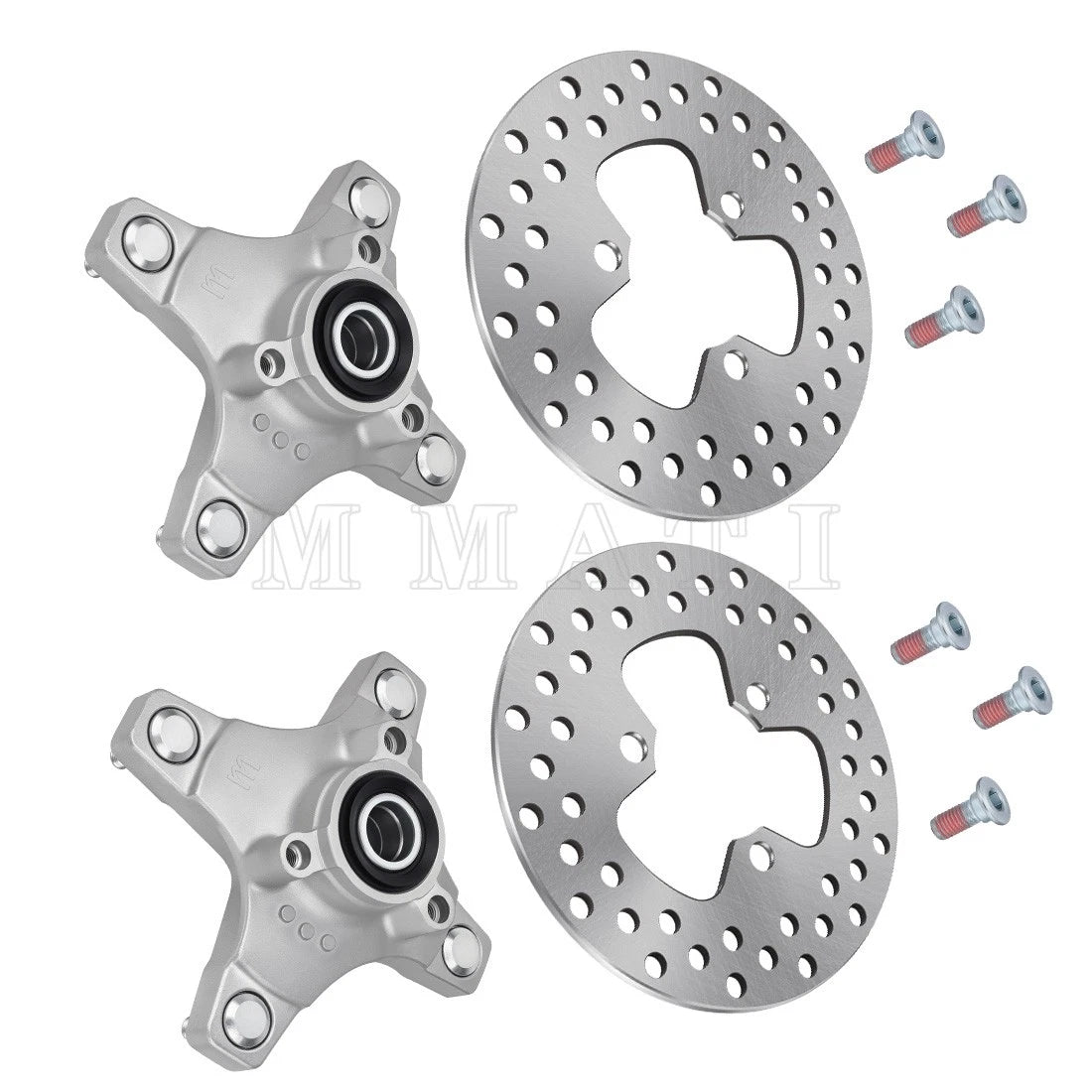 2 Front Wheel Hubs w/Brake Disc for Honda TRX250X TRX400X (2009–2014)