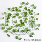 2X Artificial Ivy Vine Garland Hanging Leaf Decoration