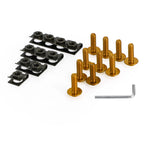 10x Aluminum M6x20mm Screen Bolts & Spring C Clips for Yamaha T9