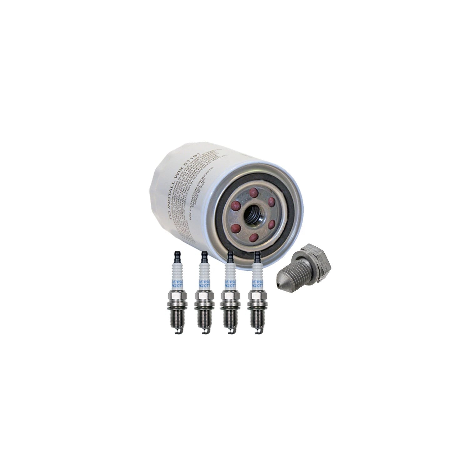 Wix Engine Oil Filter & Denso 4 Platinum Spark Plugs for Audi A4 Quattro (1996–2001)