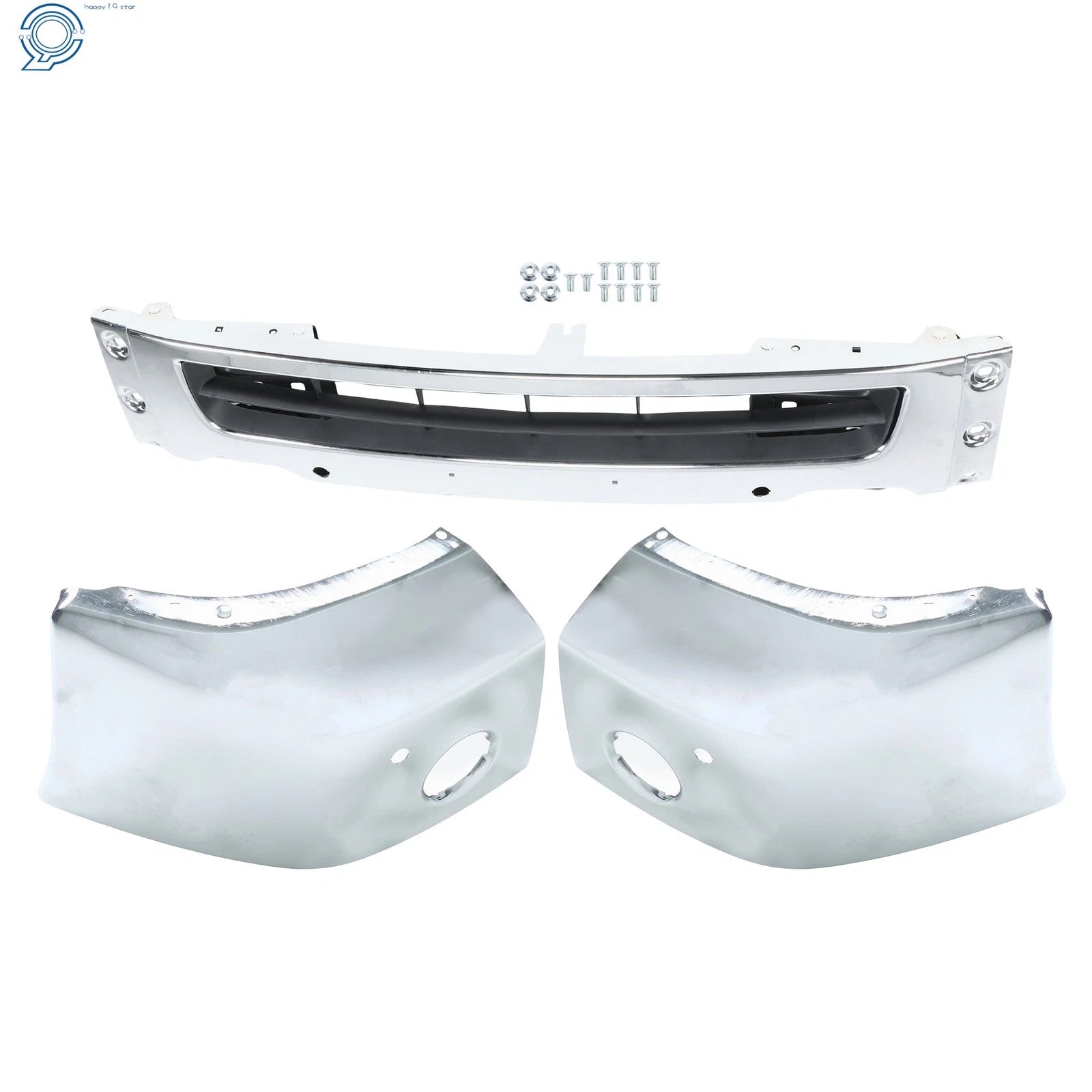 Chrome Front Bumper Split for Nissan NV1500 NV2500 NV3500 (2012–2021)