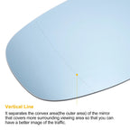 Left Side Heated Mirror Glass Blue for BMW 3 Series