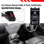 USB QC3.0 Charger PD for Nissan Altima Sentra X-Trail Infiniti QX50 QX56 G37
