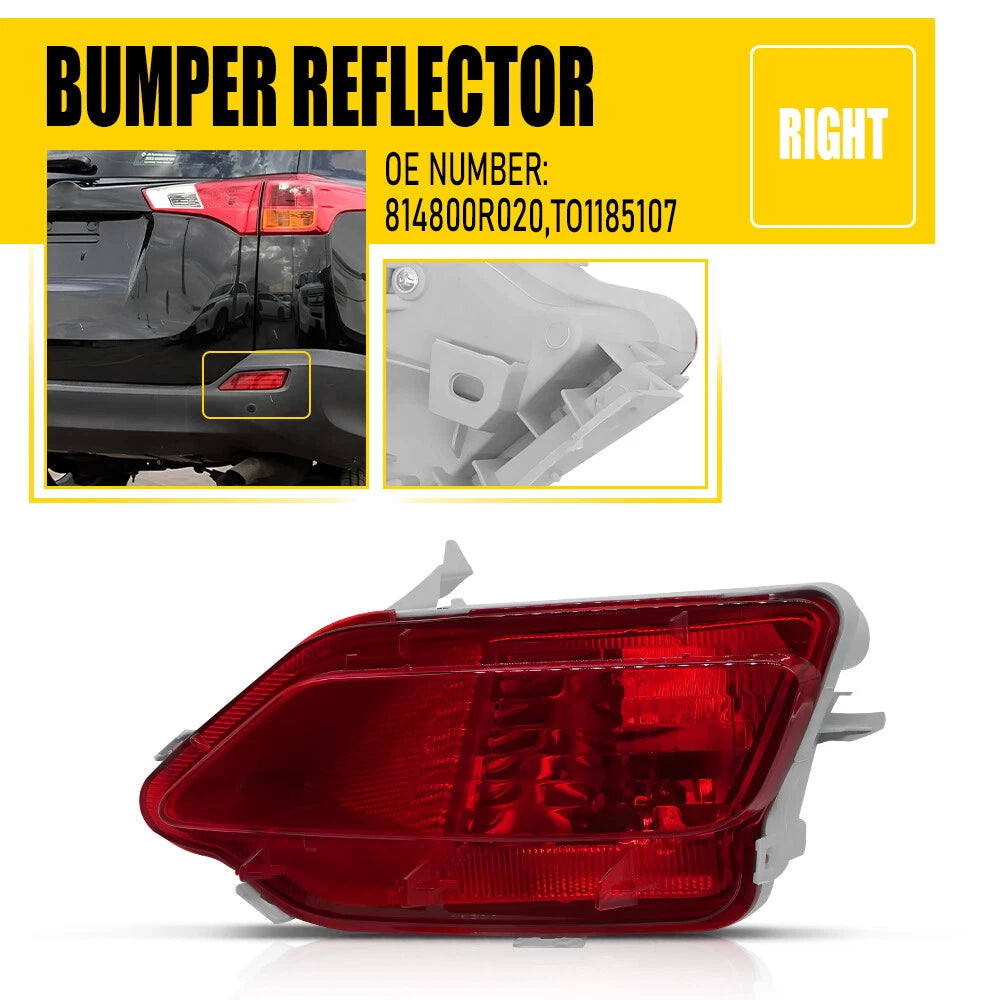 Rear Bumper Reflector Light for Toyota RAV4 (2013–2015) Right Side