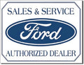 Ford Sales & Service Authorized Dealer Tin Sign