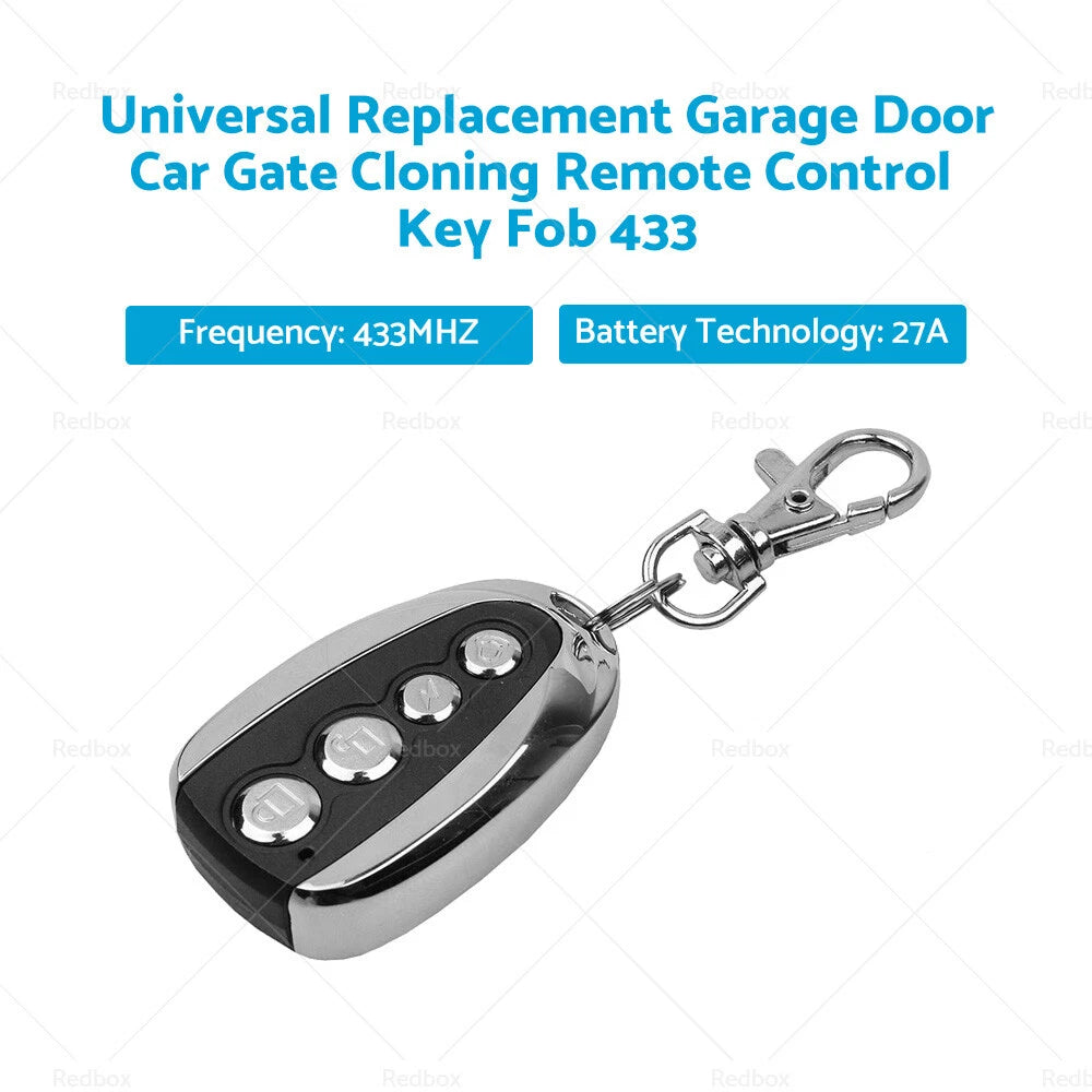433MHz Universal Cloning Remote Key Fob for Garage Door Car Gate