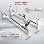 2 Bar Roof Ladder Rack for Ford E-150, GMC Savana, Chevrolet Express (1996–UP)