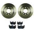 Bosch QuietCast Rear Rotors & Hella Low-Met Disc Brake Pad Kit for Cayenne Touareg (2003–2010)