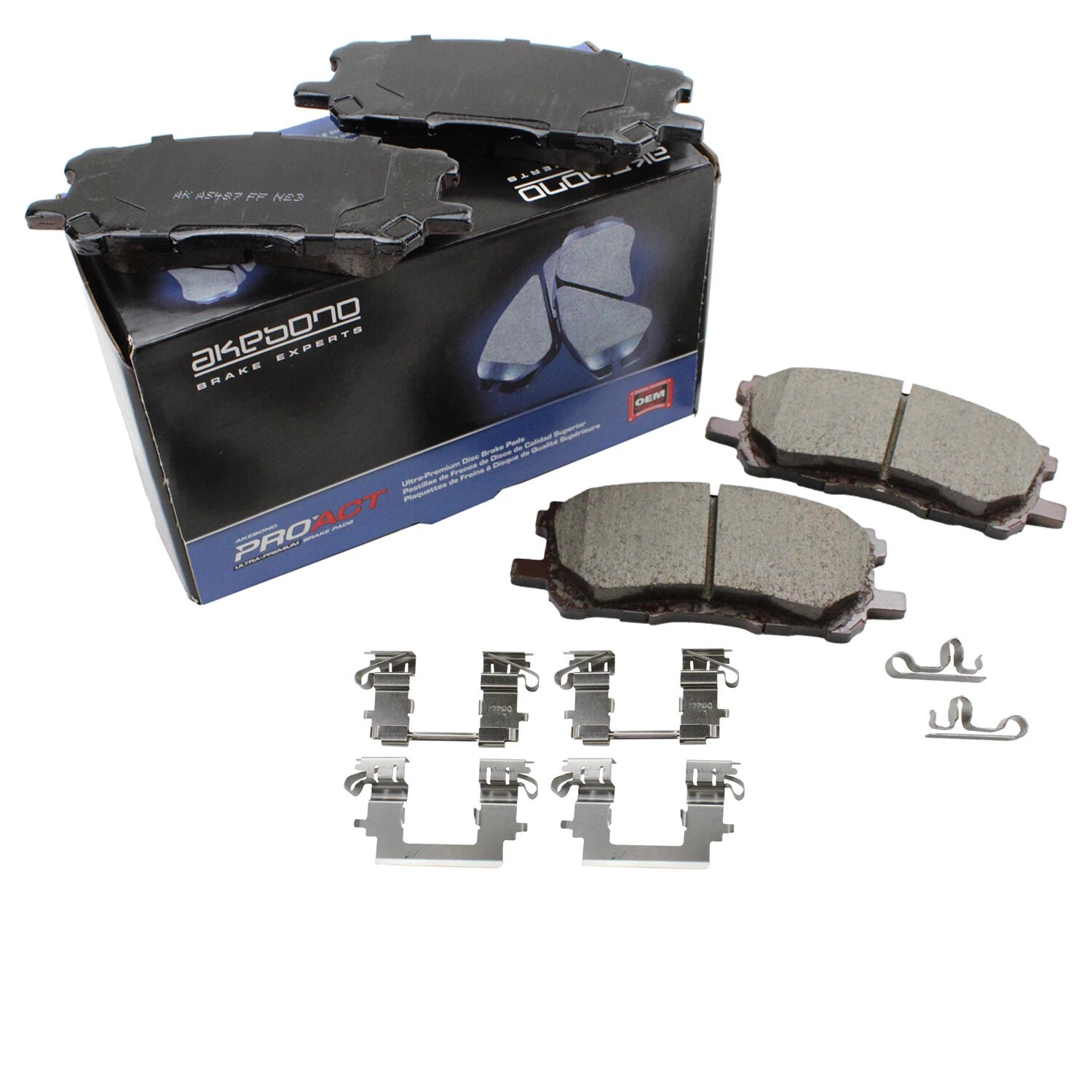 Set of 4 Akebono ProACT Front Disc Brake Pads for Lexus RX330 (2004–2006)