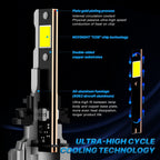 2X H11 LED Headlight Bulbs Kit 30000LM 6500K Bright White for