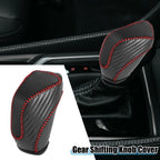 Gear Shifting Knob Cover for Subaru Crosstrek (2018–2023) Black Red Stitches