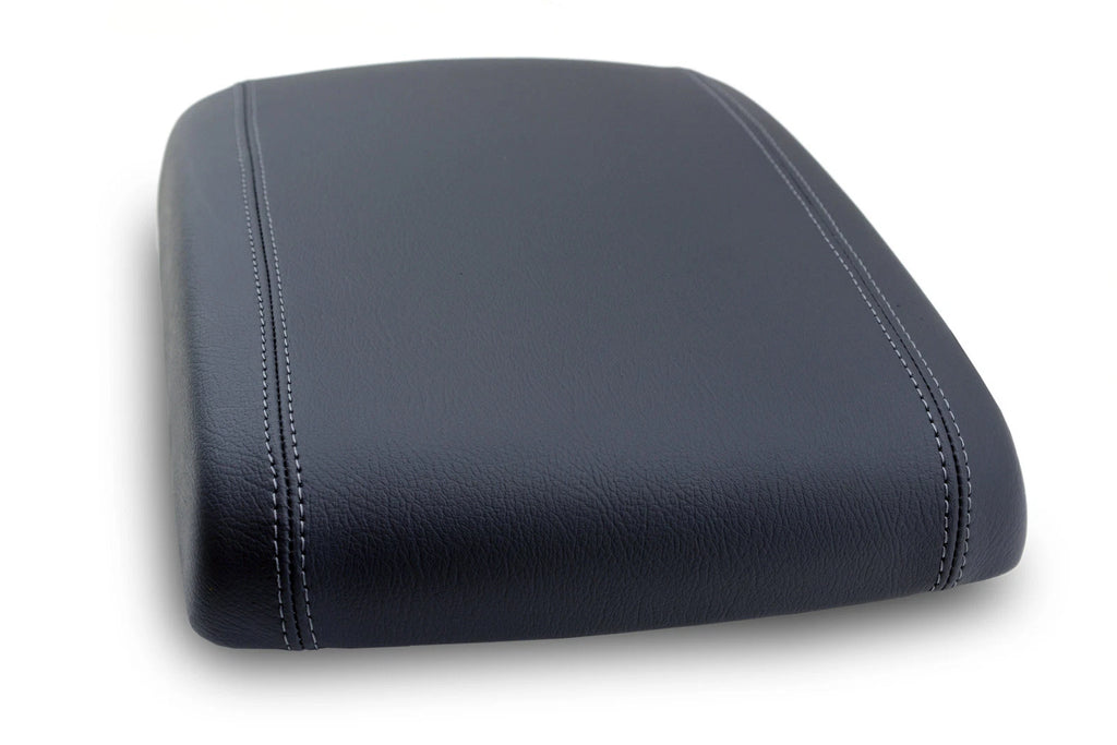 Leather Synthetic Console Lid Armrest Cover for GMC Yukon (2003–2009) Dark Gray
