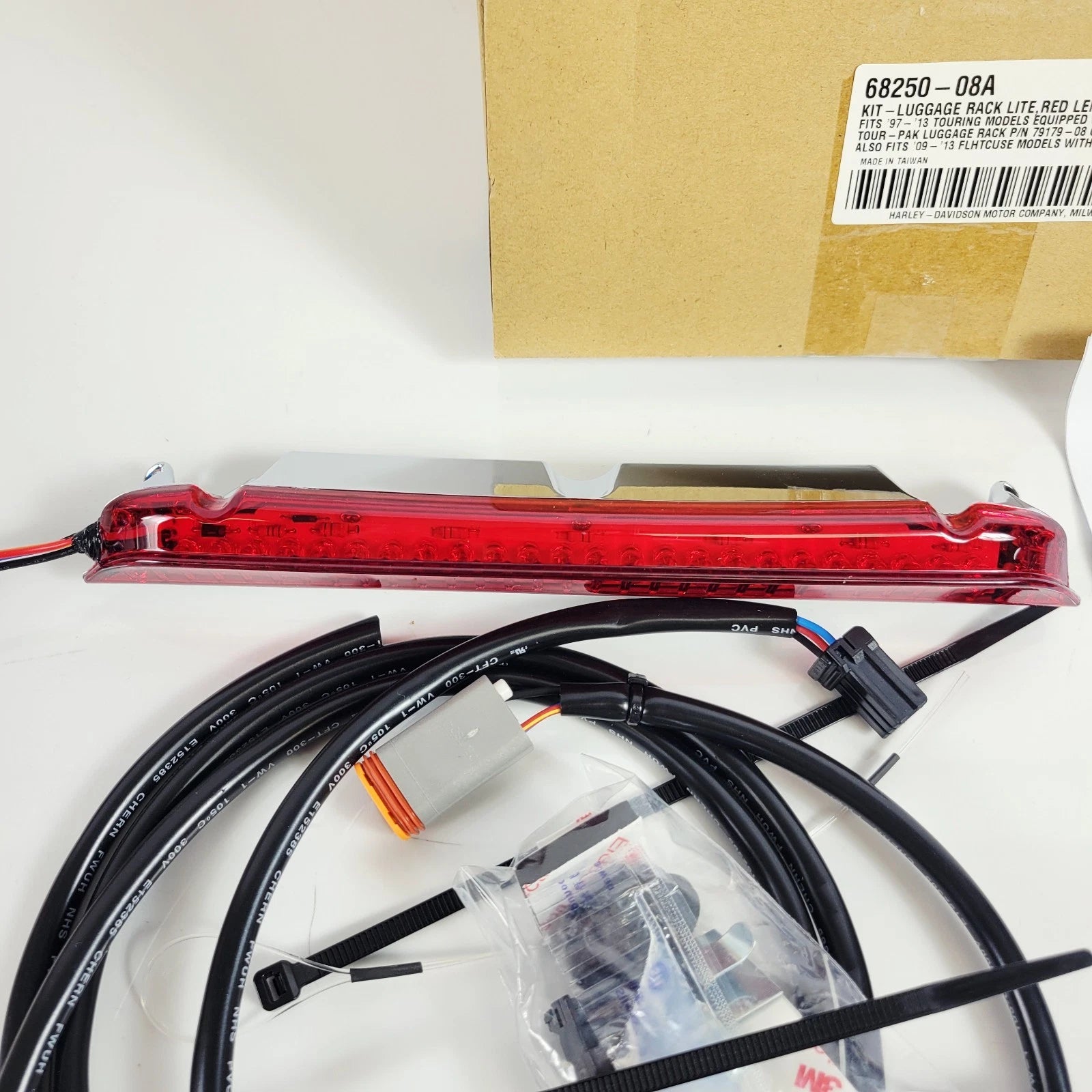 Air Wing Rack LED Light Red Lens for Harley Davidson Touring (1997–2013)