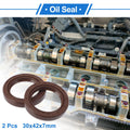 2X Oil Seal Rotary Shaft Seal FKM Rubber 30x42x7mm for Universal 