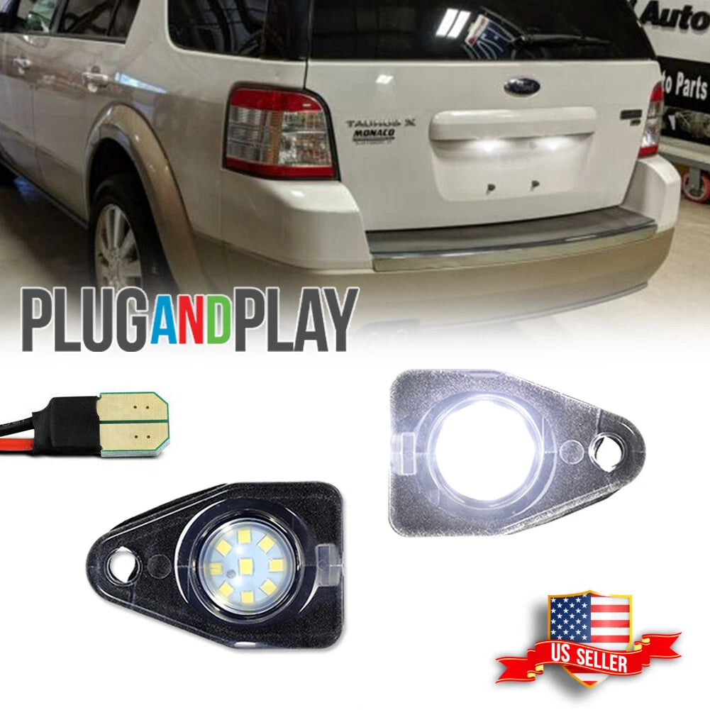 Full LED License Plate Light Pair for Ford Expedition Freestar Taurus Navigator