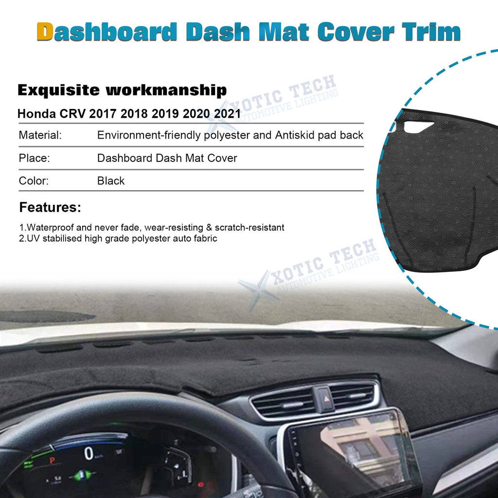 Dashboard Dash Mat Non-Slip Sun Cover Pad Carpet for Honda CR-V (2017-2022)