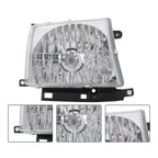 Chrome Headlight Pair with Bulb for Toyota Tacoma (1997–2000)