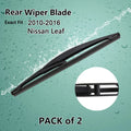 Pack of 2 Rear Windshield Wiper Blades for Nissan Leaf (2010–2016)