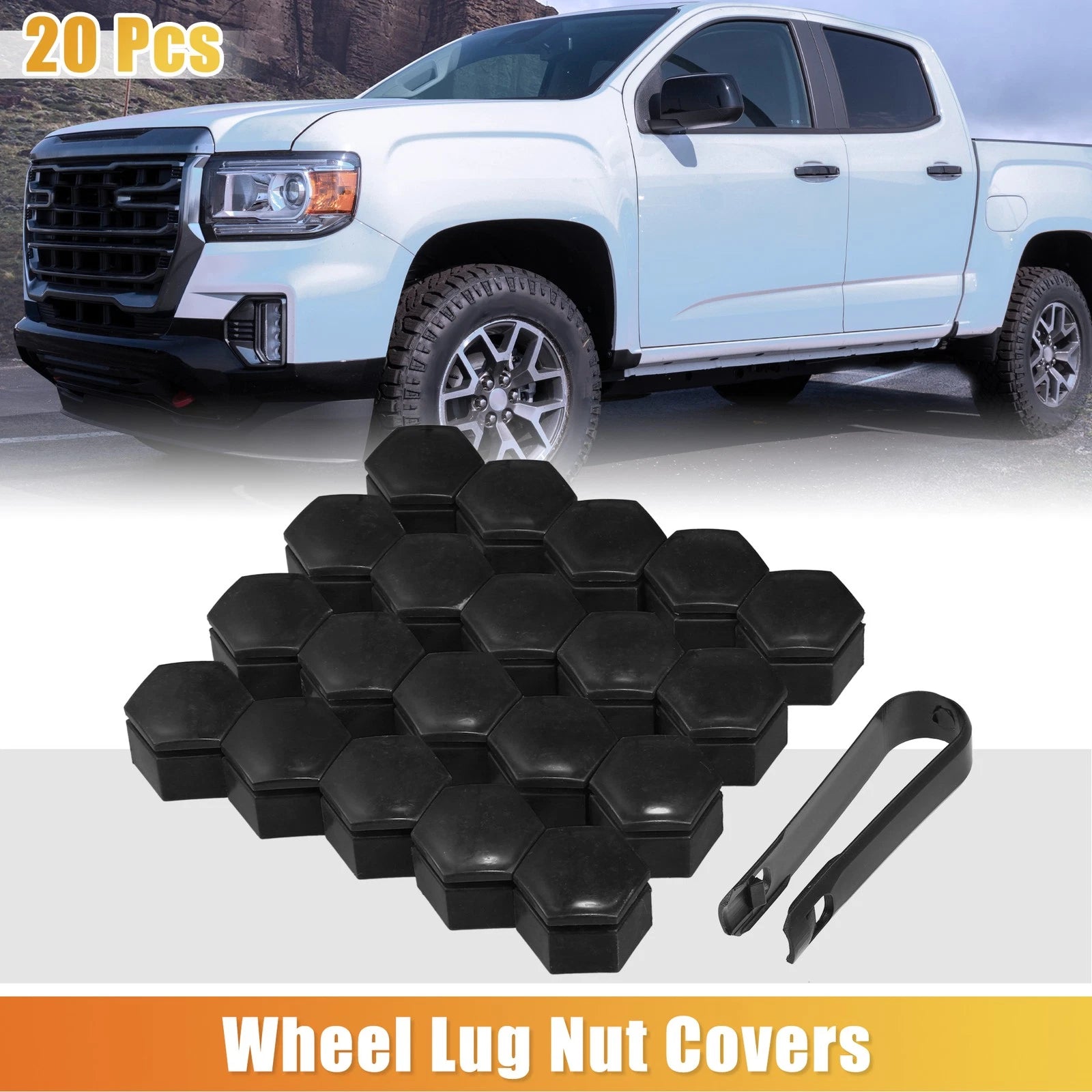 20 Pcs Wheel Lug Nut Cover for Land Rover Range Rover Sport (2006–2013) Black