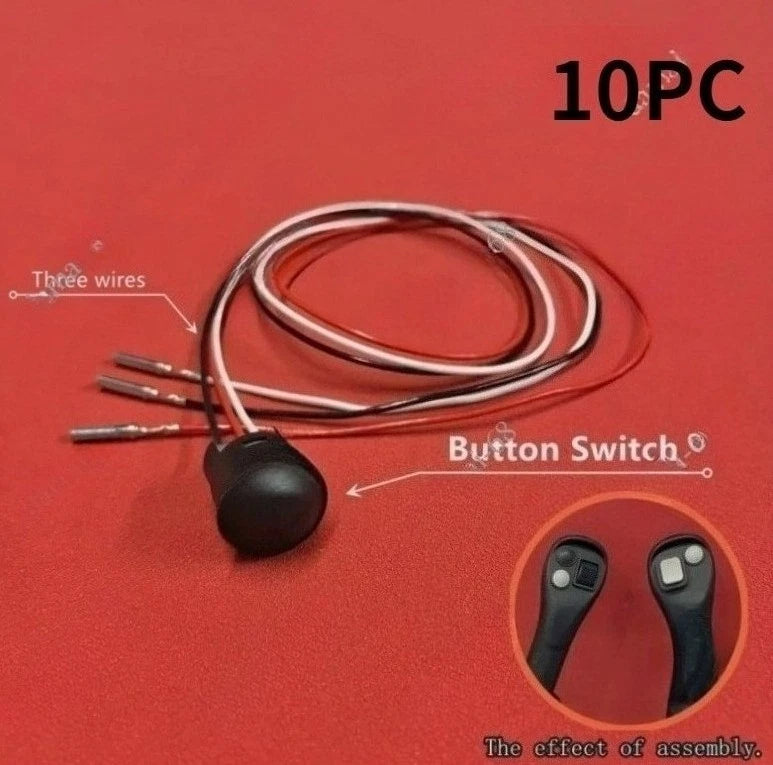 10x Joystick Button Black 3 Line 635-8205 for CAT 320GC/323/326/330/336/345GC
