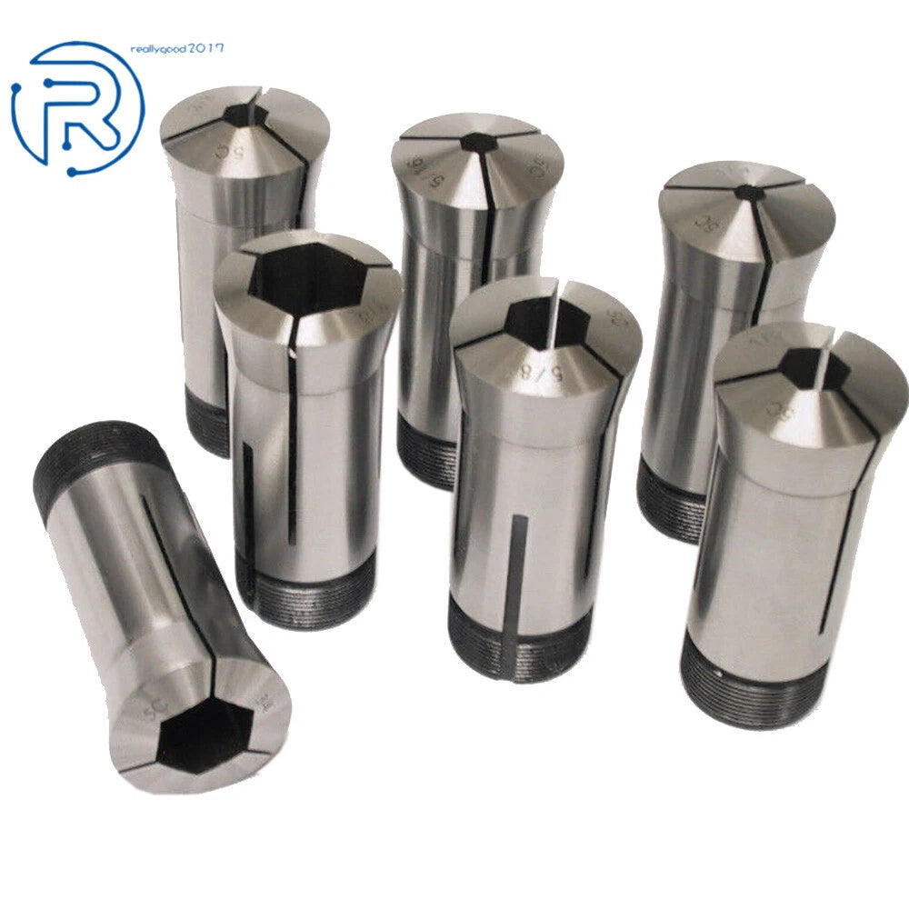 Set of 7 Hex Collets for Automotive Applications (1/4" to 7/8")