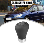 5-Speed Gear Shift Knob for BMW 1/3/5/6 Series - Black/Silver Tone
