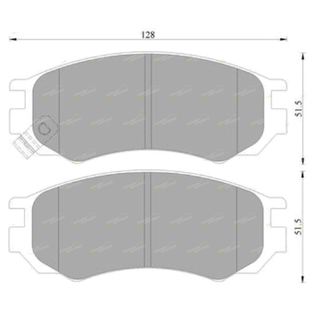 Front Disc Brake Pad Set for Nissan Pulsar N14 (1990 - 1995)