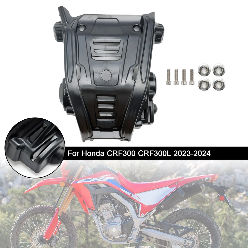 Skid Plate Engine Guard for Honda CRF300 CRF300L (2023–2024) Black