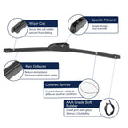 2X Rear Windshield Wiper Blade for Hyundai Elantra (2012–2017)