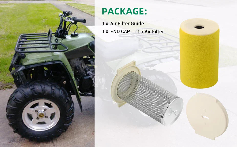 Air Filter & Guide & End Cap for Yamaha Big Bear 350 (1987–1999)