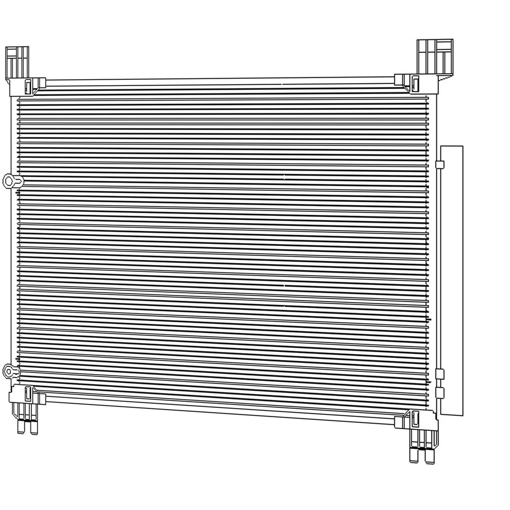 Replacement Aluminum A/C Condenser for Toyota Tacoma (2005–2023)