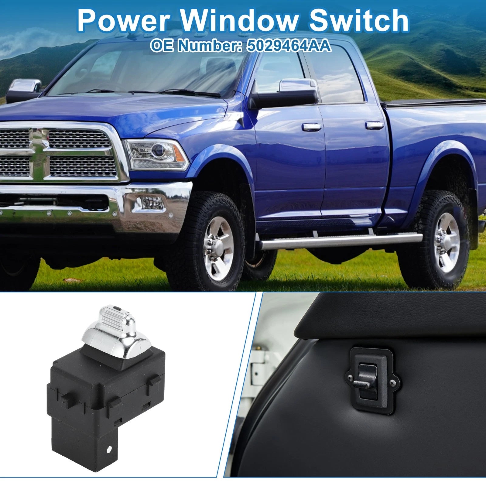 Rear Power Window Switch for Dodge Ram 1500 2500 3500 (2004) No. 5029464AA