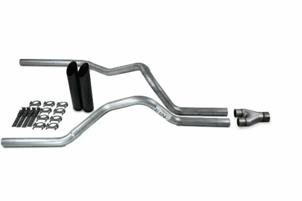 Dual Exhaust Kit for Dodge Ram 1500 (2019–2025) - 2.5" Y Pipe, Black Tips