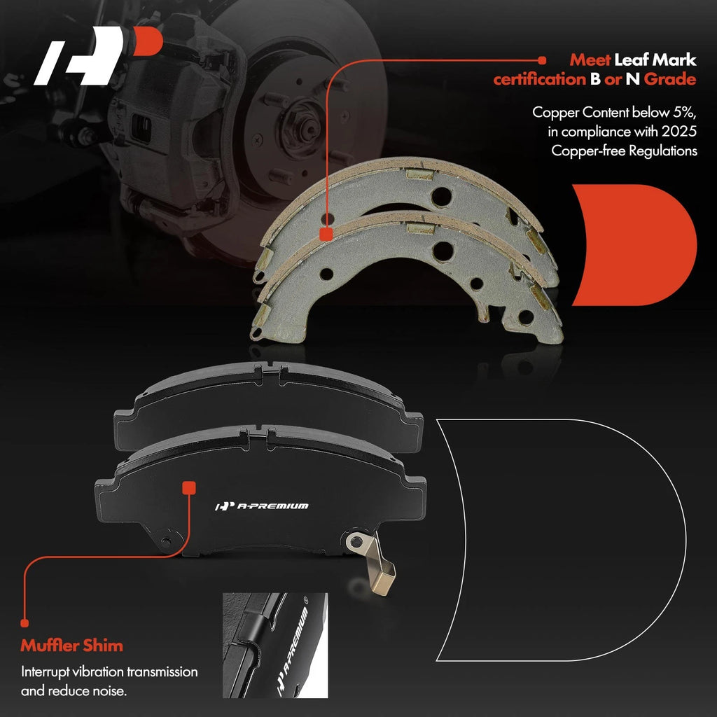 8x Front Ceramic Brake Pads for Honda Fit (2009–2013, 2015–2020)
